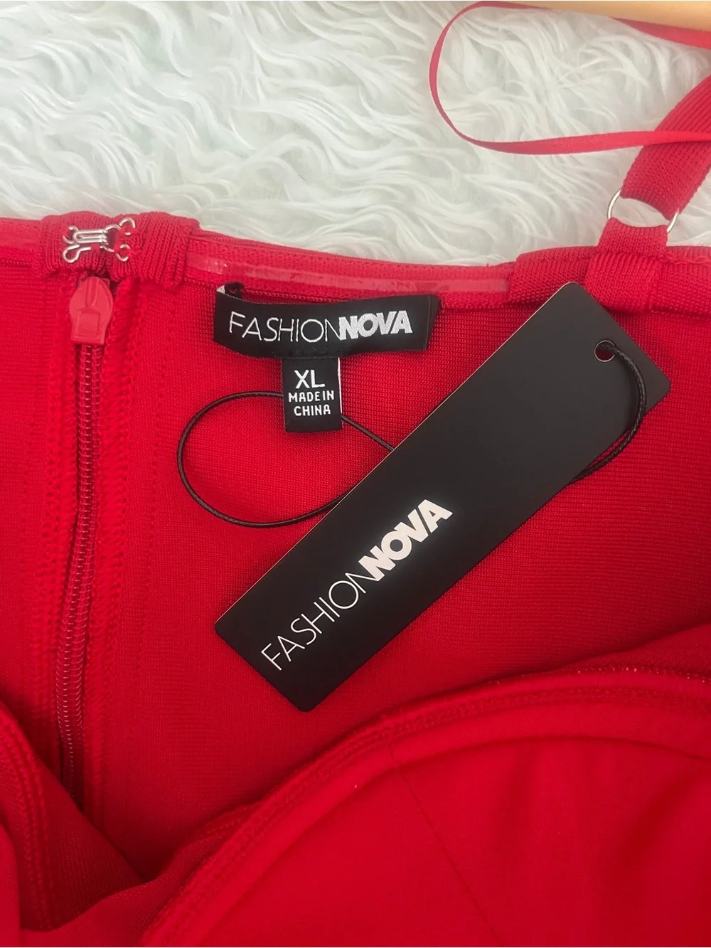 NWT Fashion Nova My Revenge Bandage Bodysuit RED Size XL - Picture 3 of 9